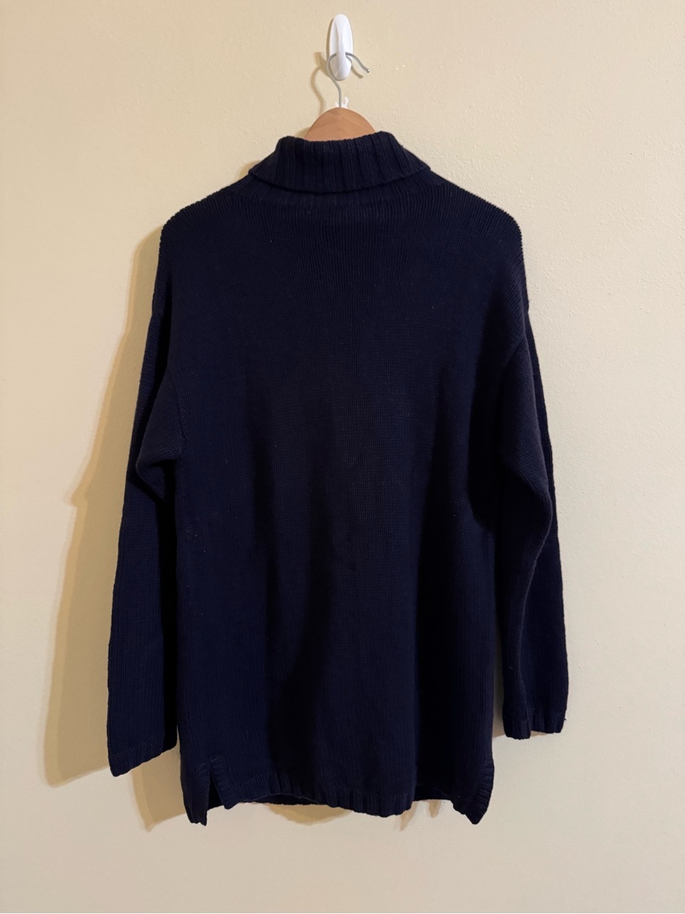 Ralph Lauren Country Cashmere American Flag Sweater USA Knit Turtleneck Navy M - Picture 8 of 8